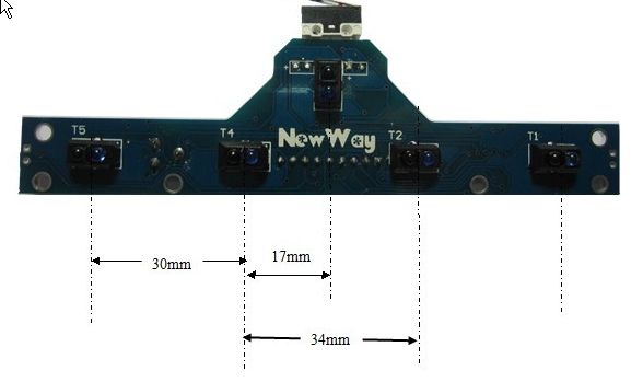 โมดูล 7 sensor จับเส้น linetracker สำหรับทำหุ่นส่งของออกจากเขาวงกตหุ่นยนต์ซูโม่ 