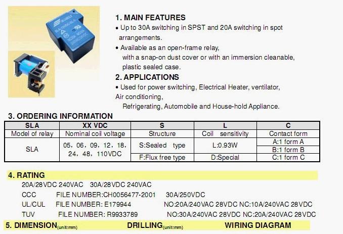 relay 5v 30A  no/nc/common 5 ขา